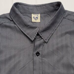 Hardaddy Mens Shirt Button Up XL Wave Print Short Sleeve